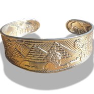 Egyptian Pyramids Silver Bracelet